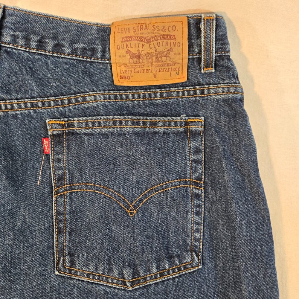 USA Vintage LEVI'S 550 Relaxed Fit Tapered Leg Hi-Rise Women's Plus Size 24 W M. - Picture 6 of 16